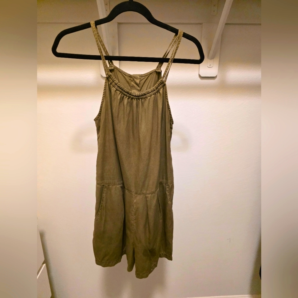 Zara Olive Green Sleeveless Romper